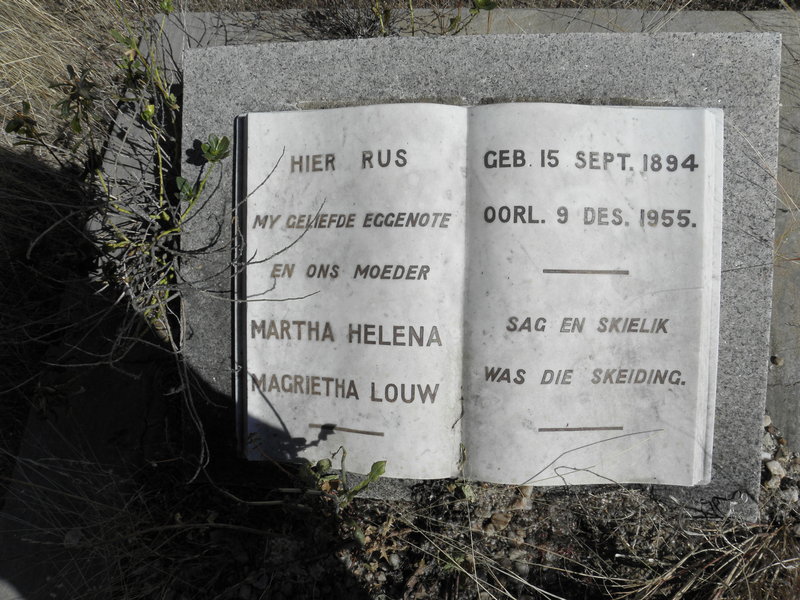 LOUW Martha Helena Magrietha 1894-1955
