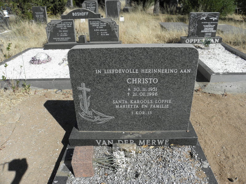 MERWE Christo, van der 1951-1996