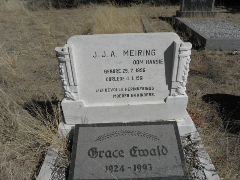 MEIRING J.J.A. 1896-1961 :: EWALD Grace 1924-1993