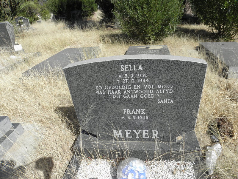 MEYER Frank 1946- &amp; Sella 1952-1994