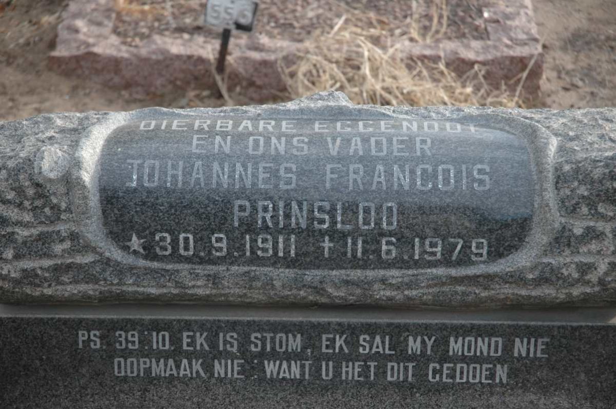 PRINSLOO Johannes Francois 1911-1979