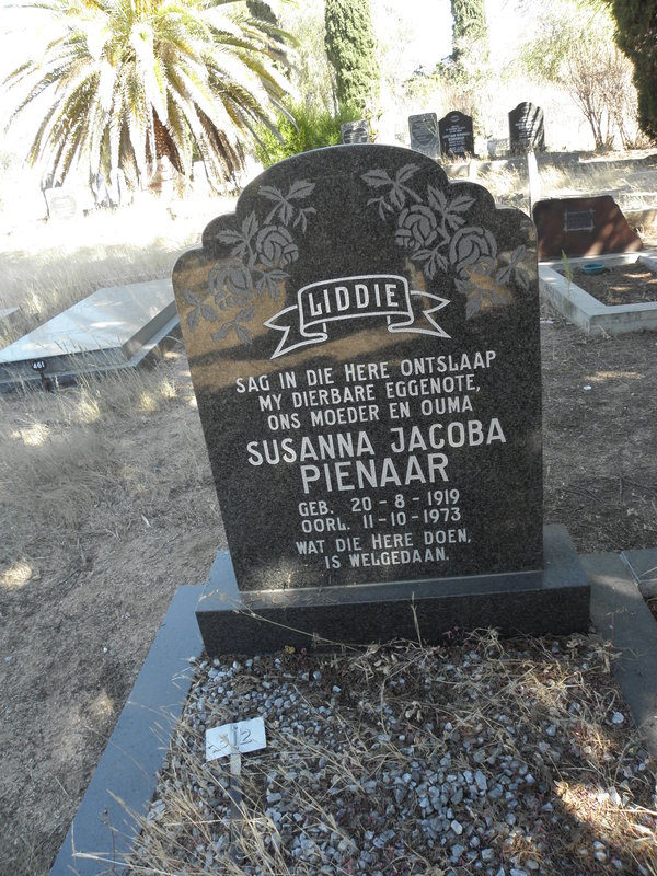 PIENAAR Susanna Jacoba 1919-1973