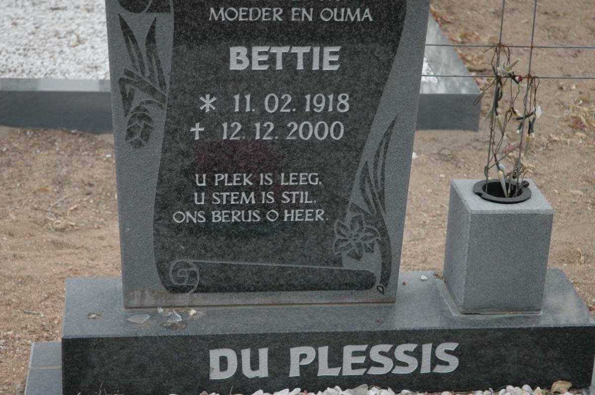 PLESSIS Bettie, du 1918-2000