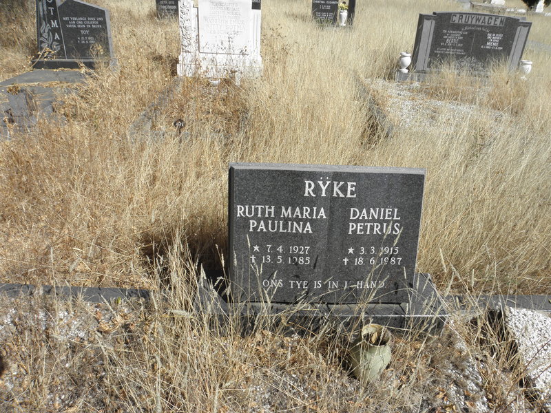 RŸKE Daniel Petrus 1915-1987 &amp; Ruth Maria Paulina 1927-1985