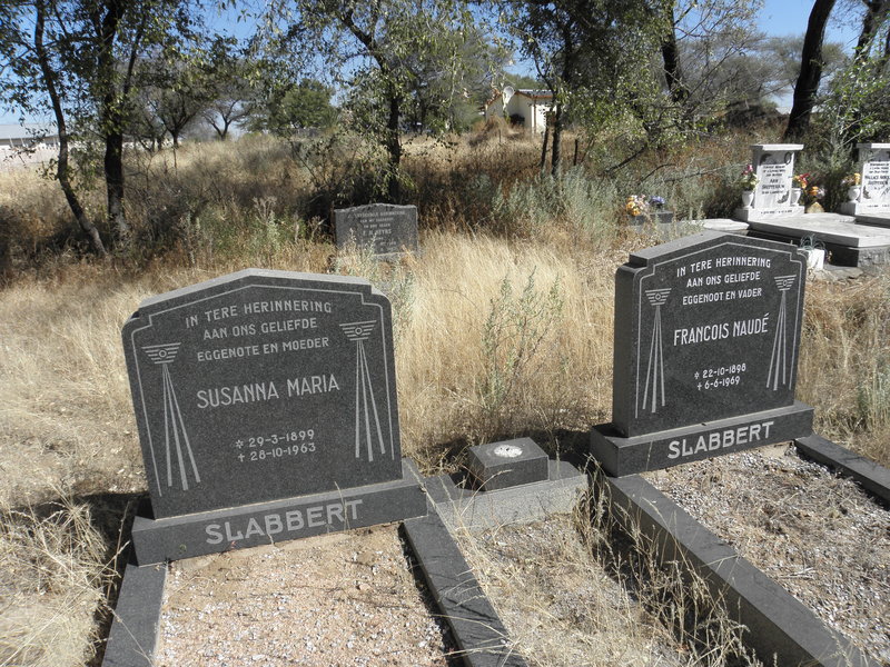 SLABBERT Francois Naude 1898-1969 &amp; Susanna Maria 1899-1963