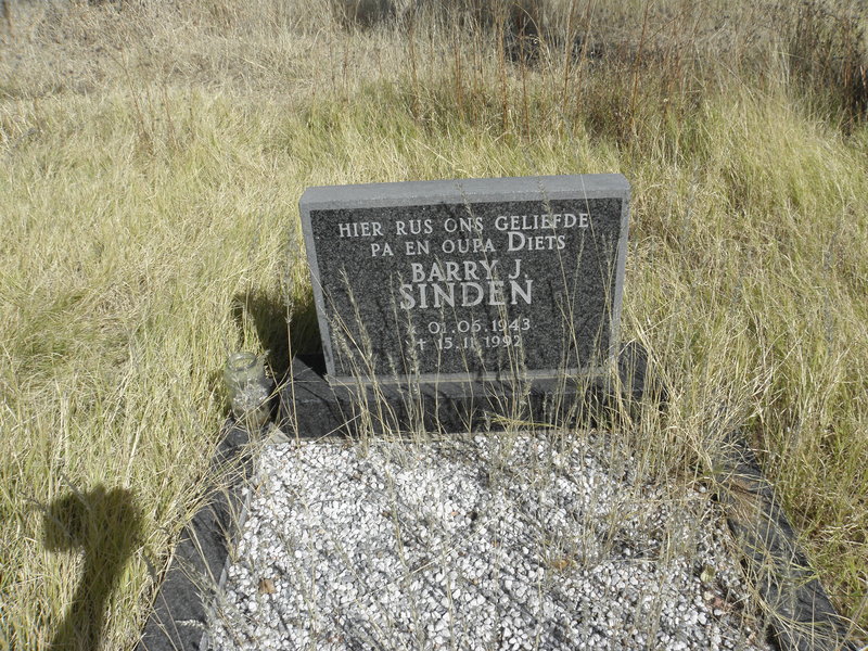 SINDEN Barry J. 1943-1992