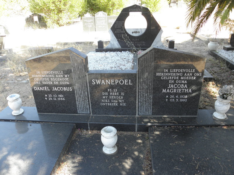 SWANEPOEL Daniel Jacobus 1921-1986 &amp; Jacoba Magrietha 1928-1992