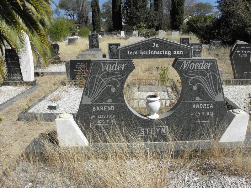STEYN Barend 1901-1988 &amp; Andrea 1912-