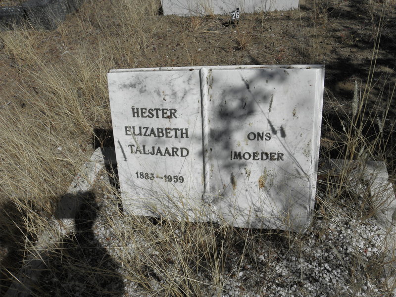 TALJAARD Hester Elizabeth 1883-1959