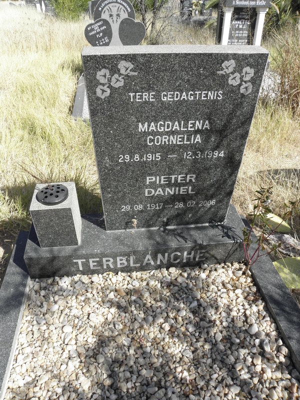 TERBLANCHE Pieter Daniel 1917-2006 &amp; Magdalena Cornelia 1915-1994