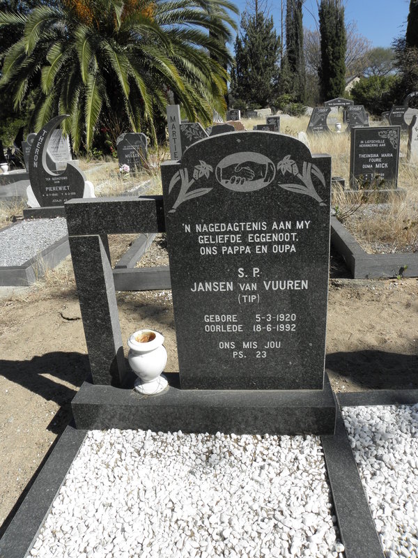 VUUREN S.P., Jansen van 1920-1992