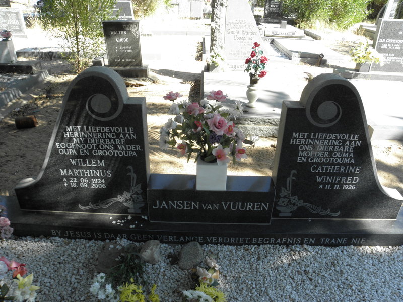 VUUREN Willem Marthinus, Jansen van 1924-2006 &amp; Catherine Winifred 1926-