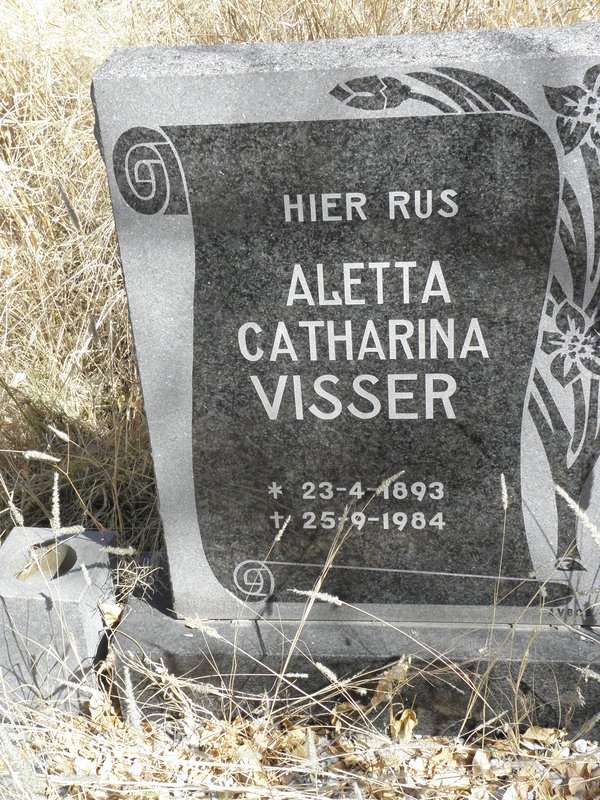 VISSER Aletta Catharina 1893-1984