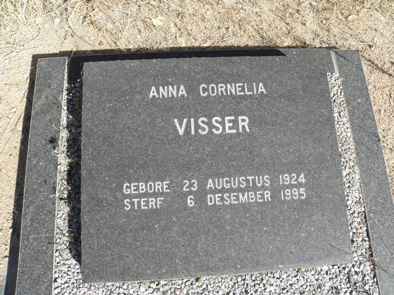 VISSER Anna Cornelia 1924-1995