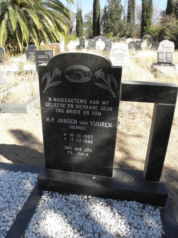 VUUREN H.P., Jansen van 1957-1996