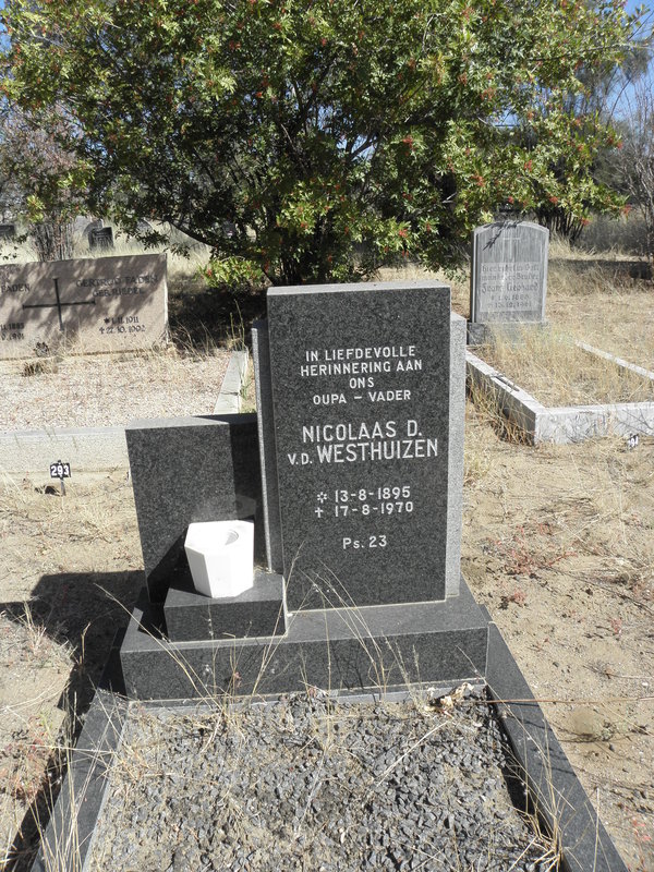 WESTHUIZEN Nicolaas D., v.d. 1895-1970