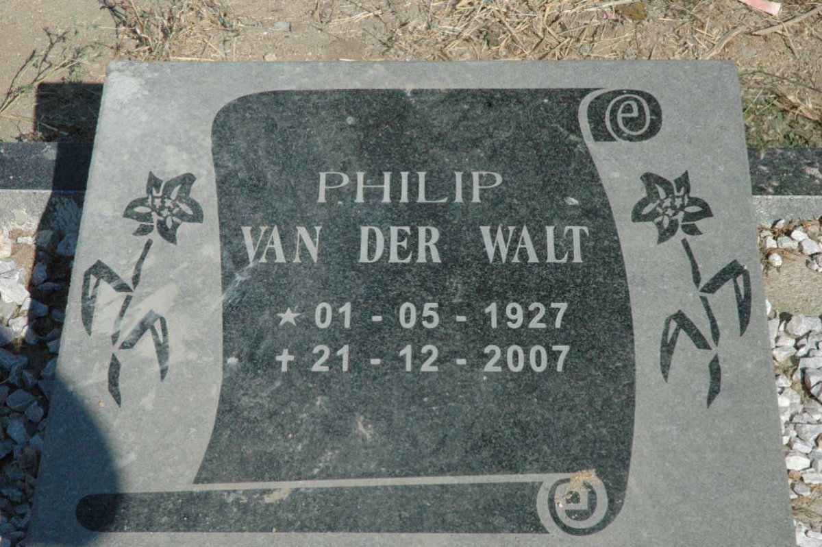 WALT Philip, van der 1927-2007