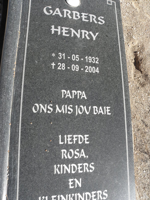 GARBERS Henry 1932-2004
