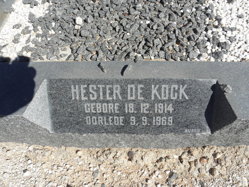 KOCK Hester, de 1914-1969