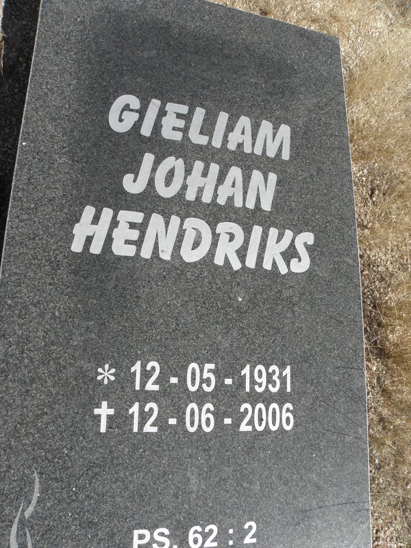 HENDRIKS Gieliam Johan 1931-2006