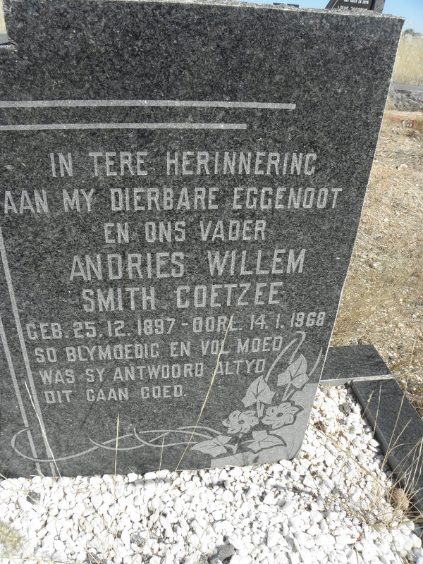 COETZEE Andries Willem Smith 1897-1968