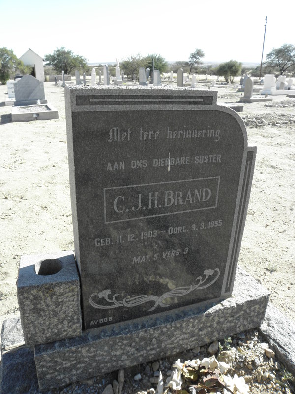 BRAND C.J.H. 1903-1955