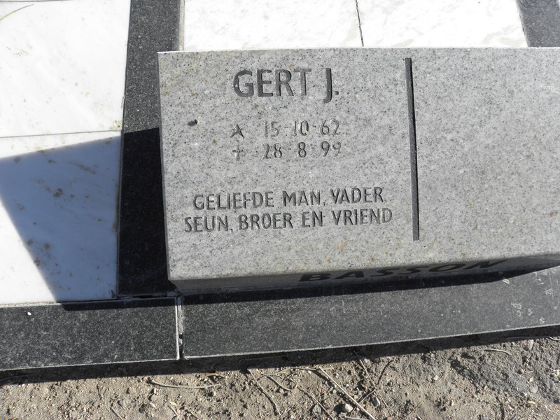 BASSON Gert J. 1962-1999