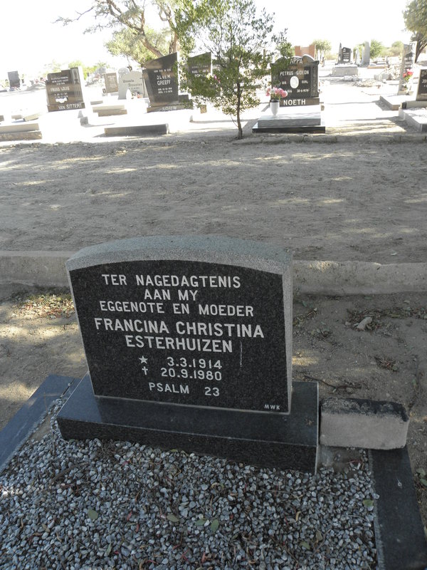 ESTERHUIZEN Francina Christina 1914-1980