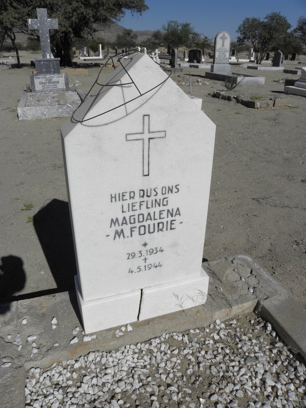 FOURIE Magdalena M. 1934-1944