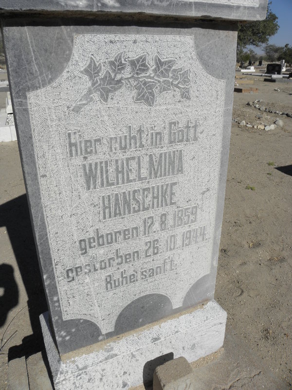 HANSCHKE Wilhelmina 1859-1944