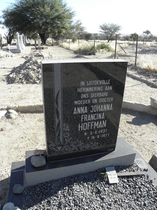 HOFFMAN Anna Johanna Francina 1937-1977