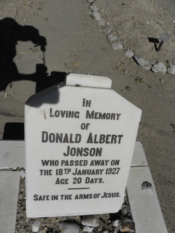 JONSON Donald Albert -1927