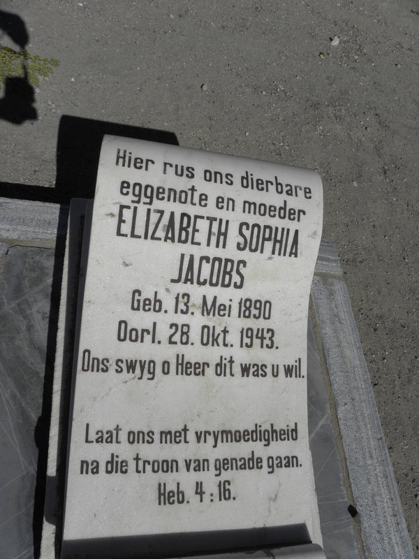JACOBS Elizabeth Sophia 1890-1943