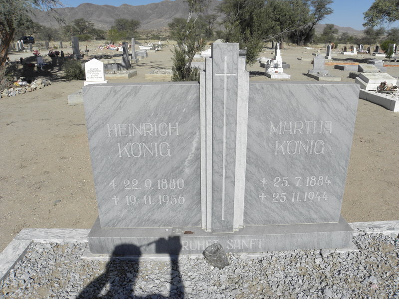 KONIG Heinrich 1880-1956 &amp; Martha 1884-1944