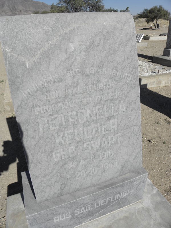 KEULDER Petronella nee SWART 1916-1949