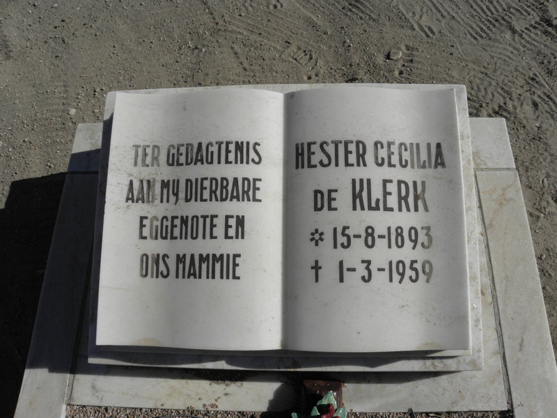 KLERK Hester Cecilia, de 1893-1959