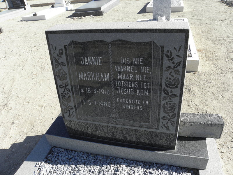 MARKRAM Jannie 1910-1980