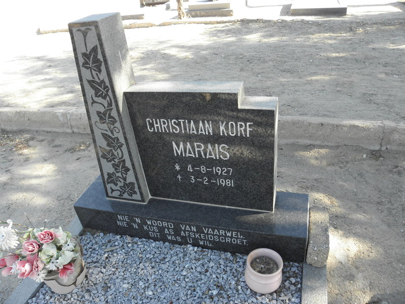 MARAIS Christiaan Korf 1927-1981
