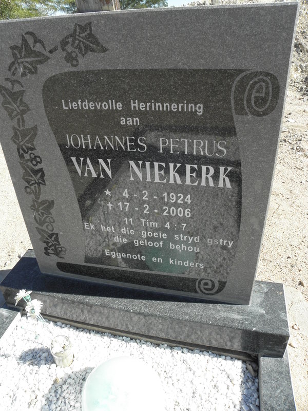 NIEKERK Johannes Petrus, van 1924-2006