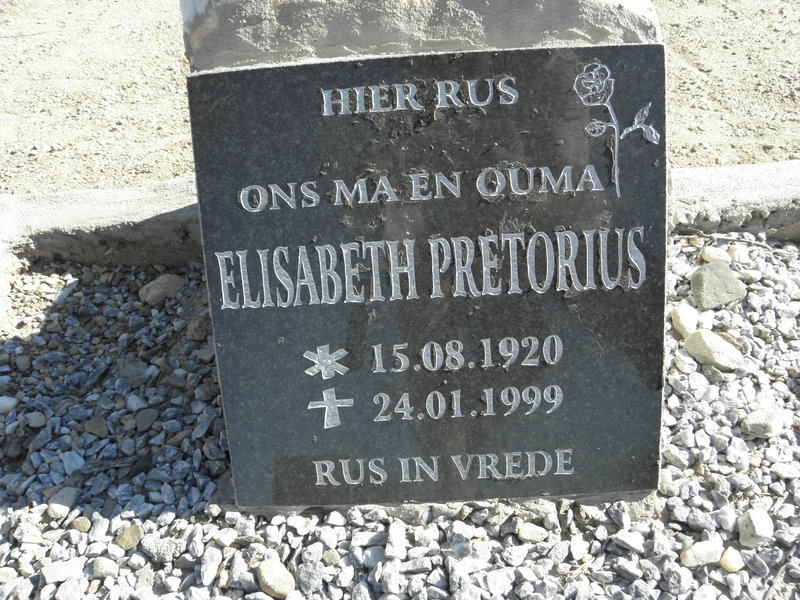 PRETORIUS Elisabeth 1920-1999