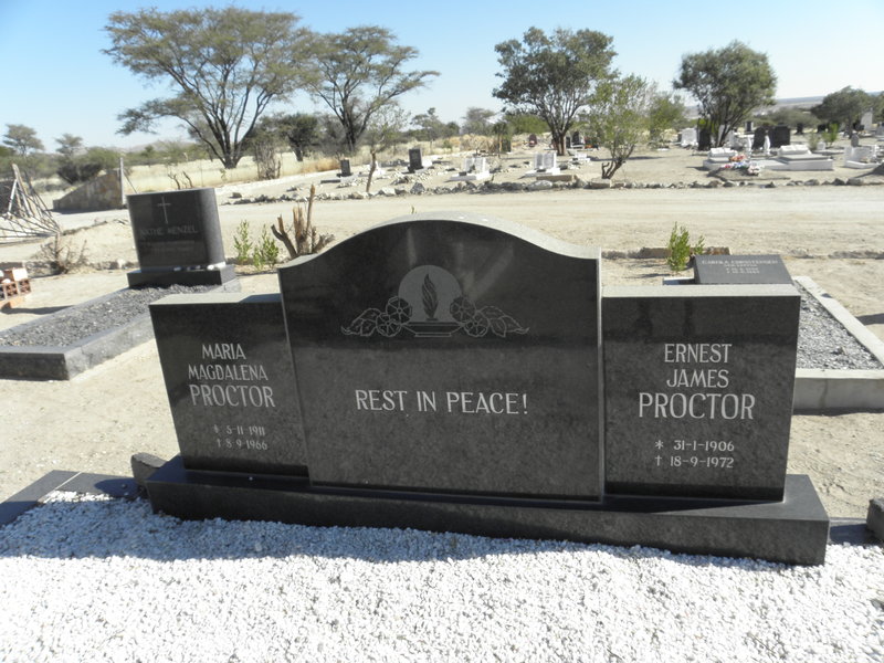 PROCTOR Ernest James 1906-1972 &amp; Maria Magdalena 1911-1966