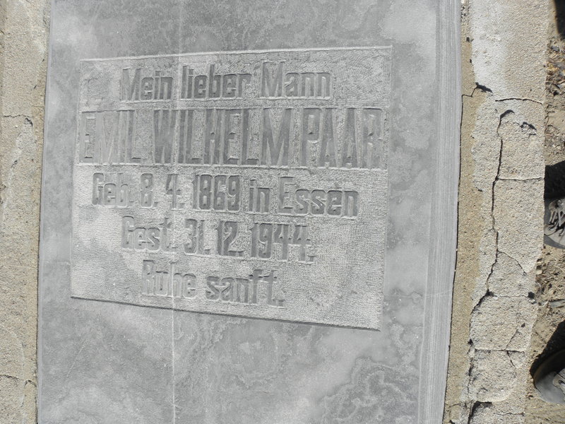 PAAR Emil Wilhelm 1869-1944