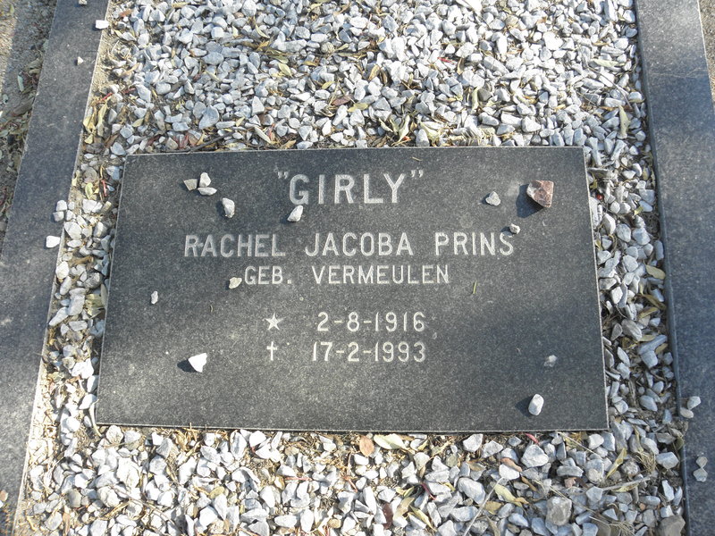 PRINS Rachel Jacoba nee VERMEULEN 1916-1993