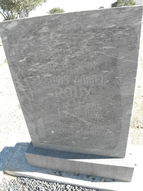 ROUX Jacobus Daniel 1914-1956