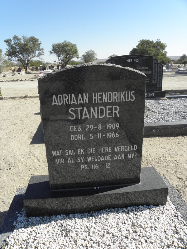 STANDER Adriaan Hendrikus 1909-1966