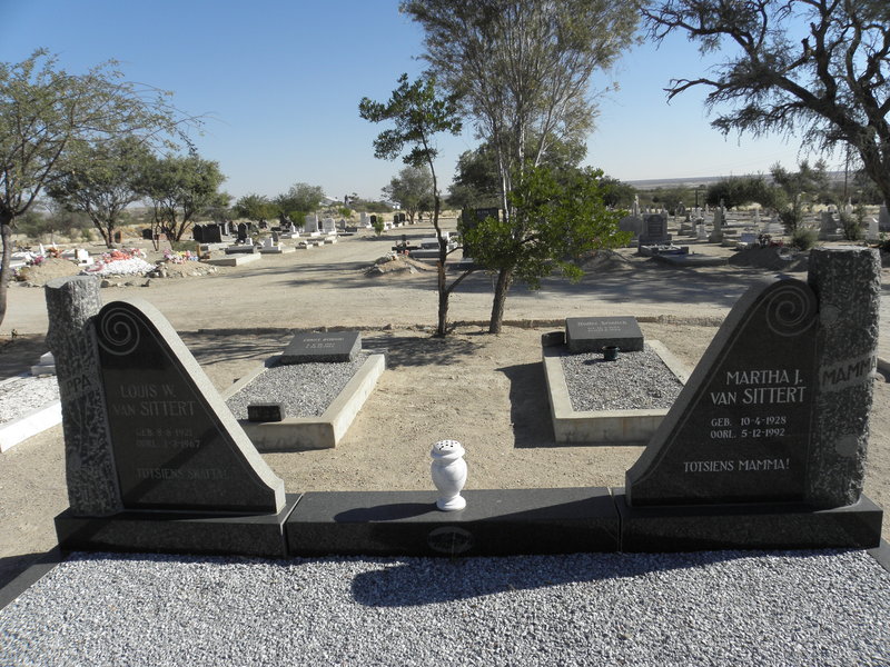 SITTERT Louis W., van 192?-1967 &amp; Martha J. 1928-1992