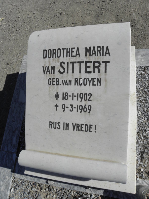 SITTERT Dorothea Maria, van nee van ROOYEN  1902-1969