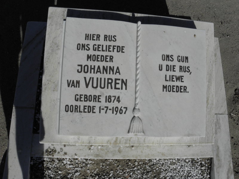 VUUREN Johanna, van 1874-1967