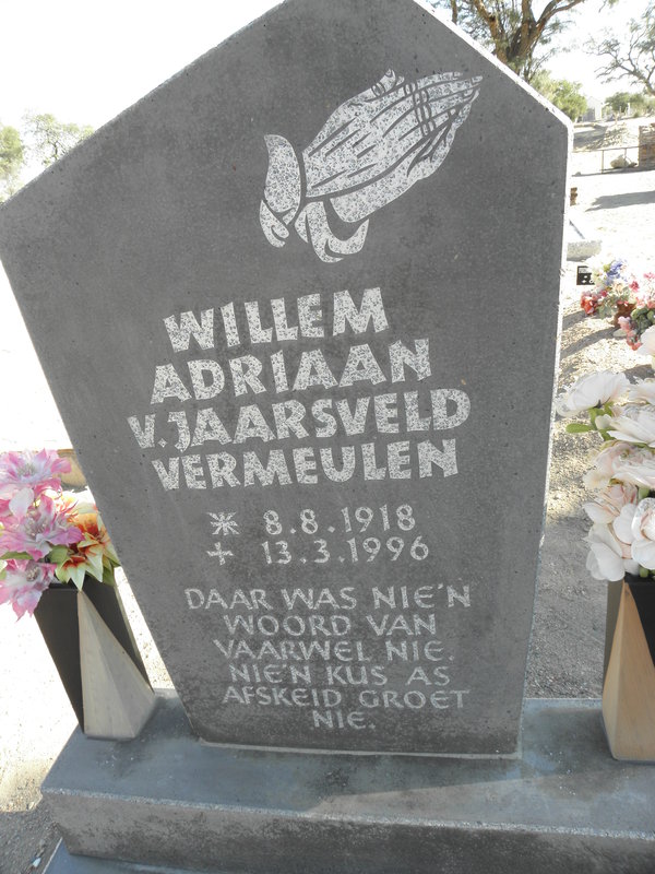 VERMEULEN Willem Adriaan v. Jaarsveld 1918-1996
