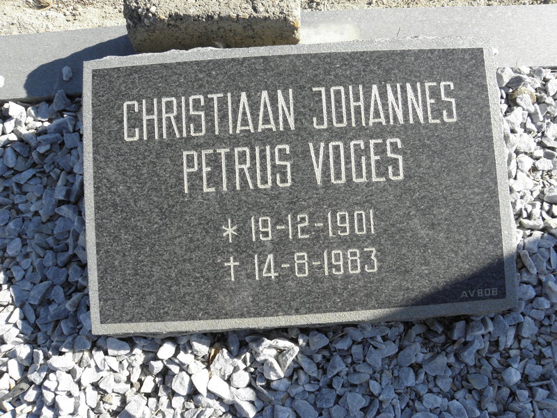 VOGES Christiaan Johannes Petrus 1901-1983